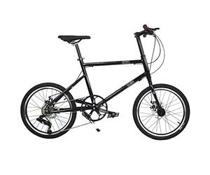 Vélo Hybride en Alliage d'aluminium, vélo de Route à Petites Roues, for Adulte 8 Vitesses, Freins Double Disque, Mini Ville