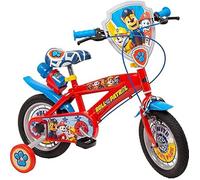 Vélo Jeunesse Unisexe Paw Patrol - Toimsa - 12 Pouces - Blanc - Freins Avant Et Arrière - Roues Gonflables Multicolore