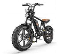 Velo lectrique HillMiles MileZoom 1, moteur 750 W, batterie 52 V 15,6 Ah, pneus 20 x 4 pouces, vitesse maximale45 km/h,noir