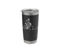 Vélo Linéaire Dessin Cyclisme Gobelet isotherme en acier inoxydable double paroi