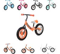 Vélo Lorelli Fortuna 12 pouces roues gonflables, jantes lumineuses, guidon réglable orange