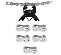 Vélo Missing Link, 5 Paires 6/7/8/9/10/11/12 Vitesse Matériau en Acier Lien à Dégagement Rapide Connecteur de Maillon de Chaîne de Vélo Raccord Rapide Réutilisable(6/7/8 Speed)