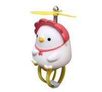 Vélo Moto Décoration Animal Mignon Canard Guidon Pendentif en Silicone Amovible Lumière LED avec Hélice Casque Résistant aux intempéries Élégant Décoration idéale pour Les vélos ou Les