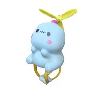 Vélo Moto Décoration Animal Mignon Canard Guidon Pendentif en Silicone Amovible Lumière LED avec Hélice Casque Résistant aux intempéries Élégant Décoration idéale pour Les vélos ou Les