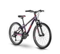 Vélo Mtb Fille 9-11 Ans Fourray 1.0 24 21V Violet/Rouge R1000003230 RAYM