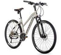 Velo Musculaire VTC 28" LEADER FOX SUMAVA 2022 Femme Argent Mat 9V Cadre 18 Pouces (Taille Adulte 170 à 178 cm)