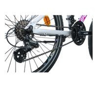 Velo musculaire vtt 24 leader fox spider 2026 fille blanc 7v (taille enfant 135 ? 145 cm)