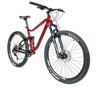 Velo Musculaire VTT LEADER FOX 29'' Trion 2022 Tout Suspendu Homme Rouge Tigre 9V (Cadre 21,5'' - H55cm - XL - pour Adulte DE 185cm à Plus)