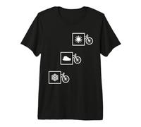 Vélo par Tous Les Temps: Soleil, Nuage, Neige T-Shirt Haut de Gamme
