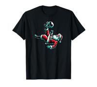 Vélo Père Noël Kick Soccer Drôle T-Shirt