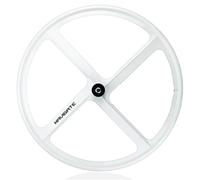 Vélo Pignon Fixe Jeu De Roues 700C 4 Rayons Conception Intégrée Alliage De Magnésium Noir Paire De Roues Jantes 33 Mm Largeur For Vélo Pignon Fixe Roues Avant Et Arrière 100 X 120 Mm(Bianco,Front)