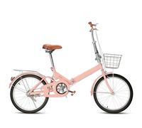 Vélo Pliable Mixte City Vélo Pliant Pneus Épais Antidérapants Et Résistants À l'usure Pliable Et sans Installation pour La Ville Et Le Camping Pink,22