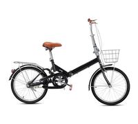 Vélo Pliable Mixte City Vélo Pliant Pneus Épais Antidérapants Et Résistants À l'usure Pliable Et sans Installation pour La Ville Et Le Camping Black,22
