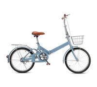 Vélo Pliable Mixte City Vélo Pliant Pneus Épais Antidérapants Et Résistants À l'usure Pliable Et sans Installation pour La Ville Et Le Camping Blue,22