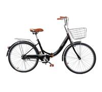 Vélo Pliable pour Femme De 20 À 24 Pouces, Cadre en Acier À Haute Teneur en Carbone, Vélo À Enjambement pour Femmes Adultes avec Pneus Pneumatiques B,22 inch