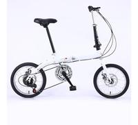 Vélo Pliant 16 Pouces, vélo à Vitesse Variable avec Freins à Disque, VTT étudiant, B, 16 Pouces