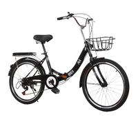 Vélo Pliant 20"/22"/24"/26" - 21 Vitesses, Cadre en Acier Carbone, Vélo Pliable pour Les Trajets en Ville, Vélo Pliable avec Coussin B,20 inch
