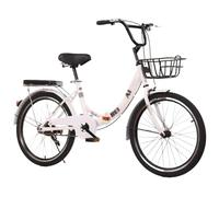 Vélo Pliant 20/22/24/26 Pouces avec Cadre en Acier À Haute Teneur en Carbone, Roue À Rayons Monovitesse, Freins À Disque Doubles, Vélos Pliants pour Hommes Et Femmes A,22 inch