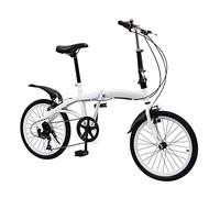 Vélo pliant 20 pouces pour adulte, 7 vitesses, Vélo de ville, Blanc, pour homme et femme, Pour la ville et le camping
