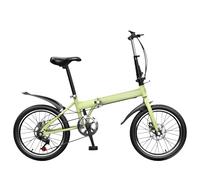 Vélo Pliant De 20,Pouces, À 7 Vitesses, pour Adulte, Se Plie Facilement en 10 Secondes. Son Cadre en Acier Au Carbone Renforcé Est Idéal pour Les Excursions en Plein Air. Green,20in