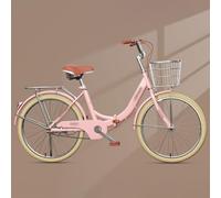Vélo Pliant pour Femme 20", 22", 24", 26" - Vélo pour Femme avec 6 Vitesses, Cadre en Acier À Haute Teneur en Carbone, Vélo Pliable pour Les Trajets en Ville, Vélo Pliant B,22 inch