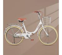 Vélo Pliant pour Femme 20", 22", 24", 26" - Vélo pour Femme avec 6 Vitesses, Cadre en Acier À Haute Teneur en Carbone, Vélo Pliable pour Les Trajets en Ville, Vélo Pliant E,22 inch