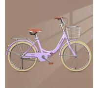 Vélo Pliant pour Femme 20", 22", 24", 26" - Vélo pour Femme avec 6 Vitesses, Cadre en Acier À Haute Teneur en Carbone, Vélo Pliable pour Les Trajets en Ville, Vélo Pliant D,20 inch