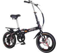 Vélo Pliant,vélo Pliable Vélo Pliant à 6 Vitesses Vélo De Ville Pliant Facile,vélo Portable à Frein à Disque Double pour Femmes Et Hommes, A, 20in