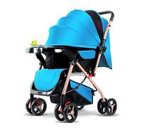 Vélo pour animaux de compagnie, Buggy, landau de luxe, 4 tours, pour grands chiens, de taille moyenne, chariot pour animaux de compagnie, fournitures pour animaux de compagnie (bleu)