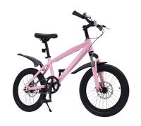 Vélo pour enfant à partir de 6 ans, 120 à 140 cm, pour filles et garçons, hauteur réglable, VTT 18 pouces (rose)