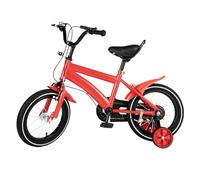 Vélo pour enfant de 14 pouces, capacité de charge de 110 lbs - Acier au carbone - Réglable en hauteur - Vélo léger - Autonome - Avec roues stabilisatrices pour l'entraînement en plein air