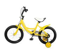 Vélo pour Enfant, Velo 16 Pouces, Velo Enfant 16 Pouces, réglable en Hauteur, avec stabilisateur Amovible, Unisexe, Jaune.