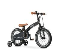 Vélo pour enfants - DERYAN - Luxe 14 pouces - 3 en 1 - Draisienne - Noir