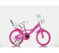 Vélo pour enfants - SCH - ROSES 14'' - Acier robuste - Panier et sonnette inclus - 4 à 6 ans