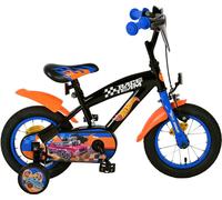 Vélo pour enfants Volare Hot Wheels pour garçons - 12 pouces en noir, orange et bleu