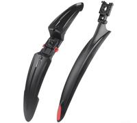 Vélo pour roues de 26 à 28 pouces, garde-boue à dégagement rapide avec design en plastique PP élargi, angle réglable avant et arrière pour vélo de montagne, installation facile sans outil, noir