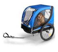 Velo Remorque Chien Pliable - Cariole Velo Chien Max. 40 KG - Remorque de Vélo pour Animaux de Compagnie - 75 x 52 x 65 cm - Bleu/Noir