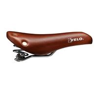 Selle VELO avec ressort cuir brun + rivet
