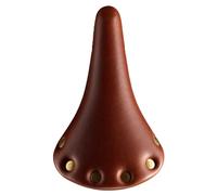 Velo (Messingschlager) Selle VL6067 en cuir brun avec ressort et rivet – G