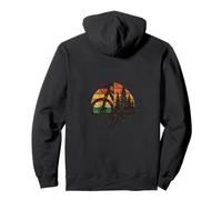 Vélo Silhouette forêt Coucher de Soleil Graphique Sweat à Capuche