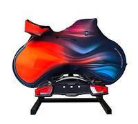 Velo Sock Housse complète pour vélo pour le rangement et le transport en intérieur, résistante à la saleté et à l'eau, tissu extensible à fermeture éclair, housse de protection pour vélo de voyage - Motion Wave (Route - Durable + déperlant)