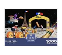 Vélo sur la Lune Puzzle en Bois Imperméable Puzzles De 1000 Pièces pour Adultes Cadeaux Impossible De Décoration pour La Maison