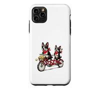 Vélo Tandem Boston Terrier pour Amoureux des Chiens Coque pour iPhone 11 Pro Max