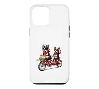 Vélo Tandem Boston Terrier pour Amoureux des Chiens Coque pour iPhone 12 Pro Max