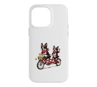 Vélo Tandem Boston Terrier pour Amoureux des Chiens Coque pour iPhone 14 Pro Max