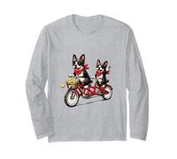 Vélo Tandem Boston Terrier pour Amoureux des Chiens Manche Longue