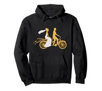 Vélo Tandem Couple Just Married Anniversaire Mariage Mariage Sweat à Capuche