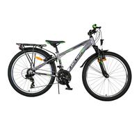 Vélo enfant Volare Cross - Garçons - 24 pouces - Gris - 18 vitesses - freins à deux mains