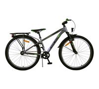 Vélo Cross 26 Pouces Gris 9-12 Ans Avec Frein À Main/Frein À Retrait Éclairage