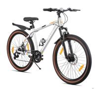 Vélo tout terrain - BAMCBASE -VTT 26"" - 7 vitesses - Freins à disque，Cadre aluminium，Porte-bidon -Idéal pour la ville et le VTT-Gris